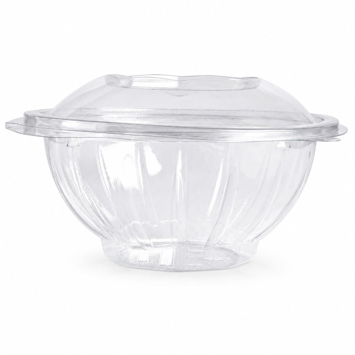 Saladier rond transparent PET avec couvercle attaché   H60mm 750ml-200Pcs
