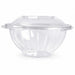Saladier rond transparent PET avec couvercle attaché   H60mm 750ml-200Pcs