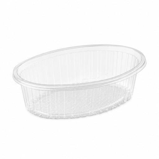Saladier plastique APET ovale transparent 190x140mm H75mm 500ml-400Pcs