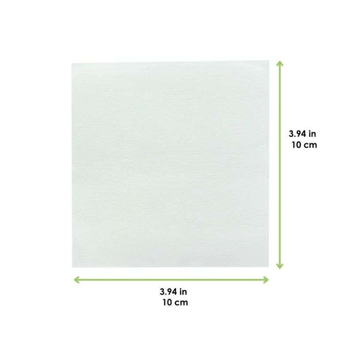 Serviette micropoint blanche 2 plis 200x200mm-2700Pcs