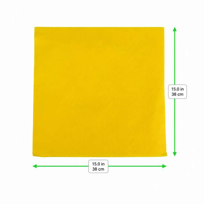 Serviette micro-point 2 plis jaune 380x380mm - 1440Pcs