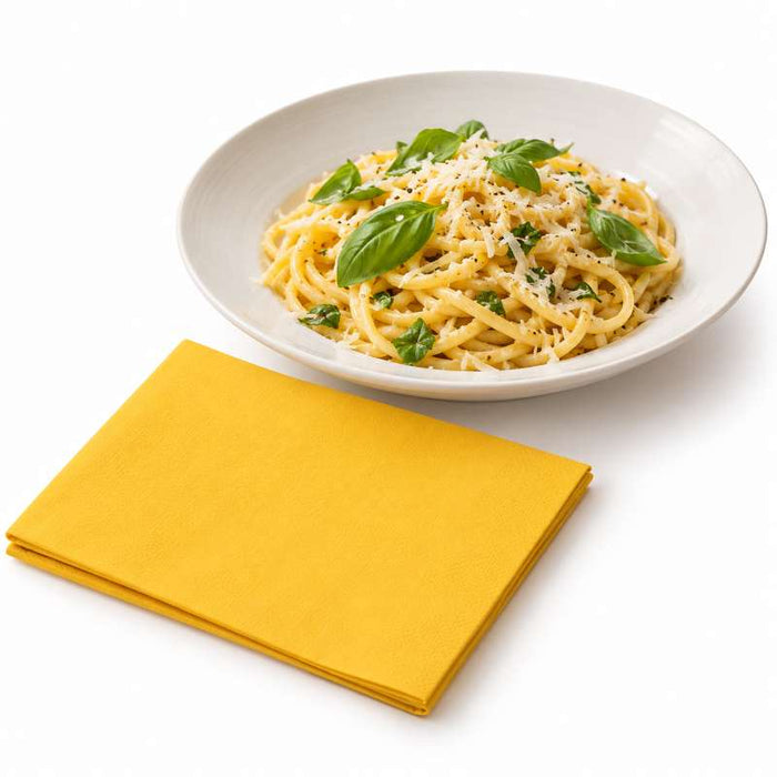 Serviette micro point jaune 2 plis 380x380mm-1200Pcs