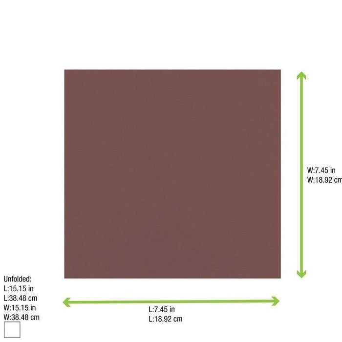 Serviette micro point marron 2 plis 380x380mm-1200Pcs
