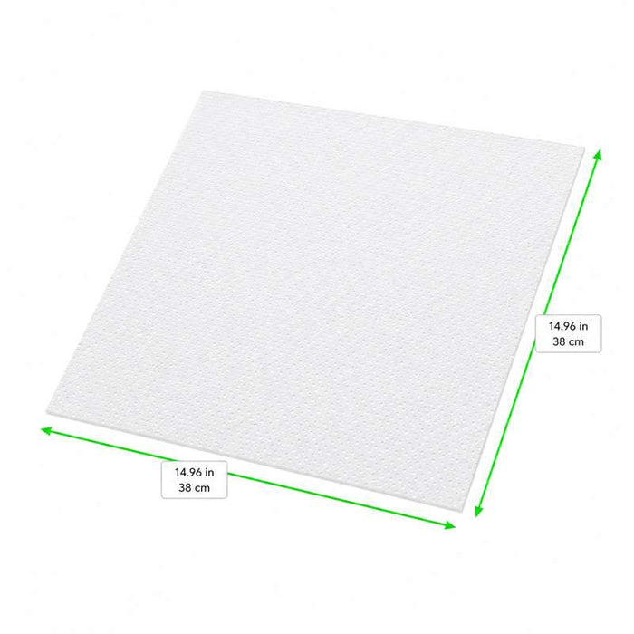 Serviette micro-point 2 plis blanche 380x380mm - 1440Pcs