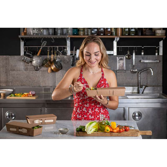 Couvercle étui coulissant en carton brun pour boite snack 215x90mm H53mm-500Pcs