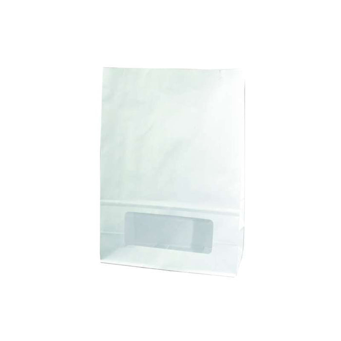 Sac bloomer papier blanc avec fenêtre  157x85mm H220mm-500Pcs