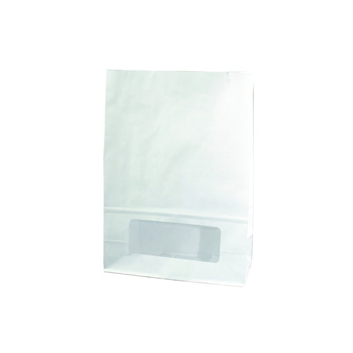 Sac bloomer papier blanc avec fenêtre  157x85mm H220mm-500Pcs
