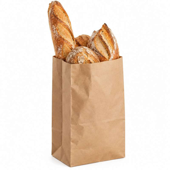 Sac SOS papier kraft brun recyclé 180x110mm H345mm-500Pcs