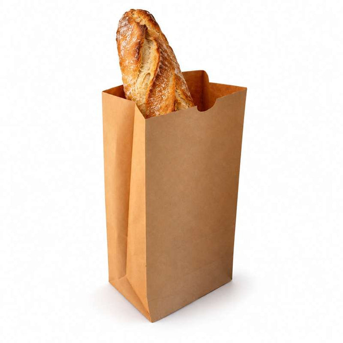 Sac SOS papier kraft brun recyclé  180x110mm H350mm-500Pcs