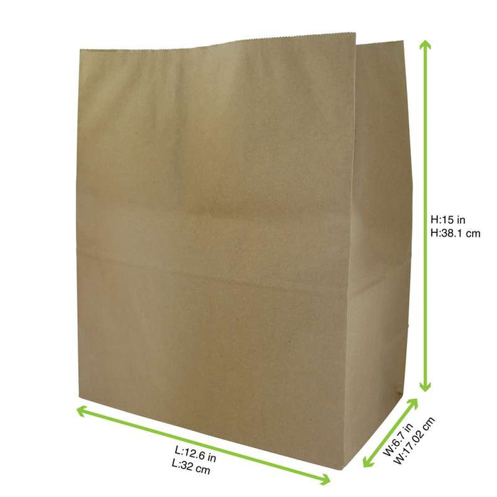 Sac SOS double-paroi papier kraft brun  320x170mm H380mm-250Pcs