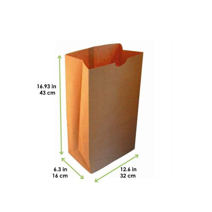 Sac SOS géant papier kraft brun recyclé 320x160mm H430mm-250Pcs