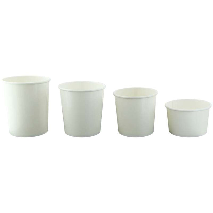 Pot carton blanc chaud et froid   H61mm 230ml - 500Pcs