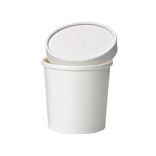 Pot carton blanc chaud et froid   H100mm 490ml - 500Pcs