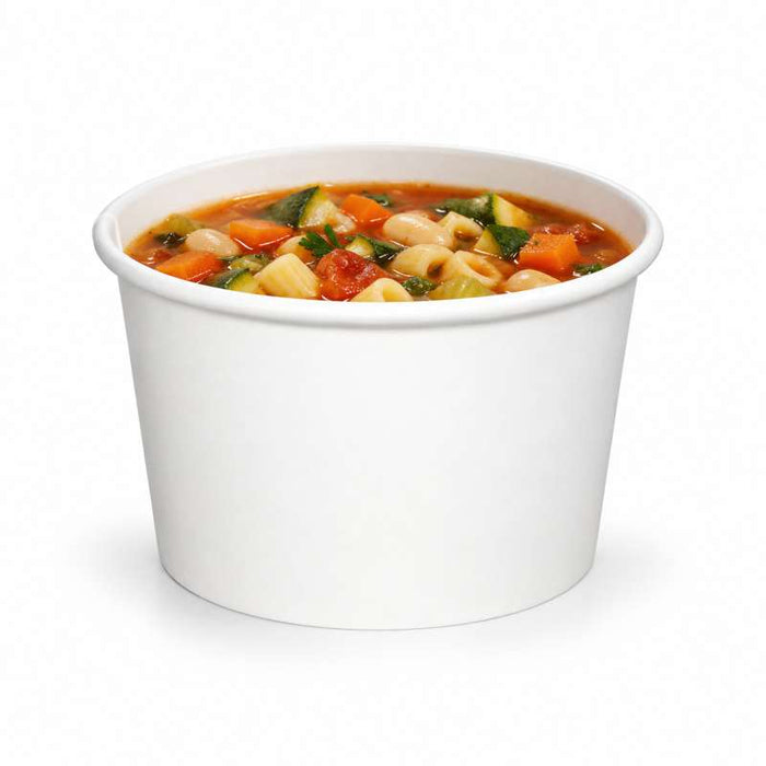 Pot carton blanc chaud et froid   H61mm 230ml - 500Pcs