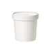 Pot carton blanc chaud et froid avec couvercle carton   H85mm 350ml - 250Pcs