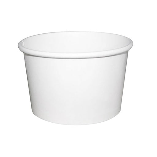 Pot carton blanc chaud et froid avec couvercle carton   H61mm 230ml - 500Pcs