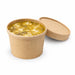 Pot carton brun chaud et froid avec couvercle carton   H85mm 350ml - 500Pcs