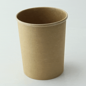 Pot carton brun chaud et froid avec couvercle carton   H118mm 560ml - 250Pcs
