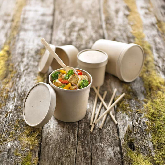 Pot carton kraft brun chaud et froid   H89mm 360ml - 500Pcs