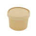 Pot carton brun chaud et froid avec couvercle carton   H62mm 240ml - 500Pcs