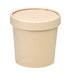 Pot carton fibre de bambou chaud et froid avec couvercle   H86mm 350ml - 500Pcs