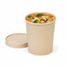 Pot carton fibre de bambou chaud et froid avec couvercle   H140mm 940ml - 250Pcs