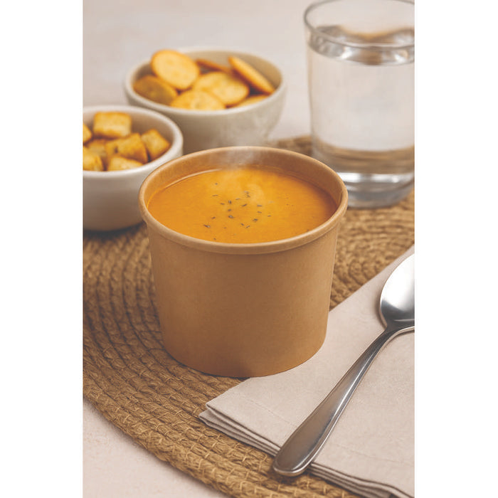 Pot carton kraft brun chaud et froid   H89mm 360ml - 500Pcs