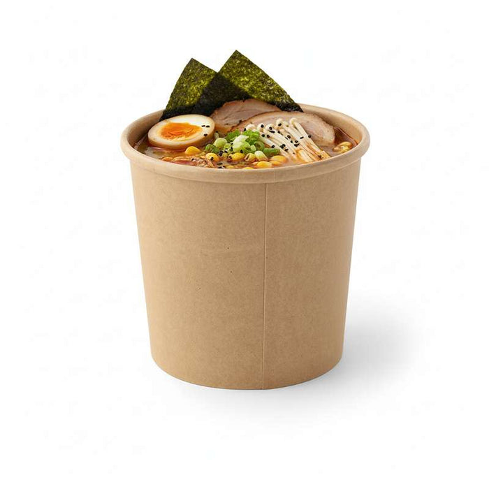 Pot carton kraft brun chaud et froid   H89mm 360ml - 500Pcs