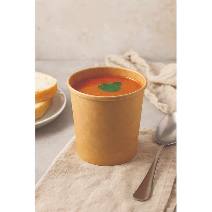 Pot carton kraft brun chaud et froid   H104mm 490ml-500Pcs