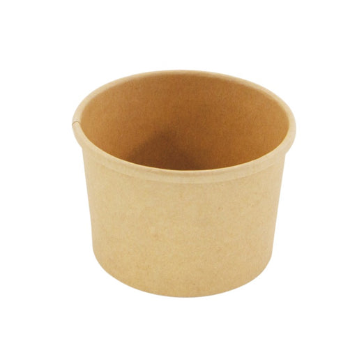 Pot carton kraft brun chaud et froid   H62mm 230ml - 500Pcs