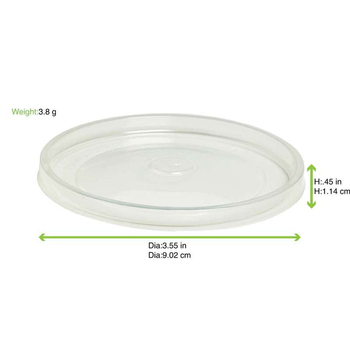 Couvercle rentrant transparent en PP Ø90mm - 500Pcs