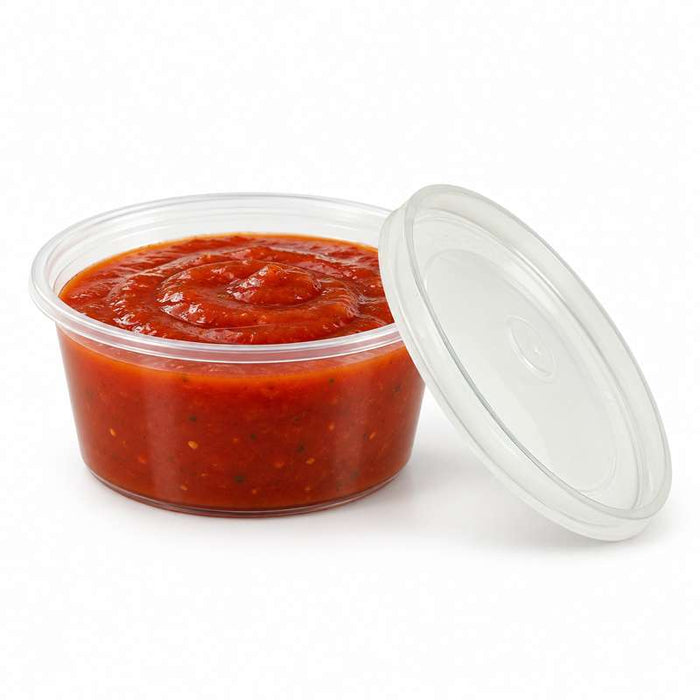 Couvercle rentrant transparent en PP Ø90mm - 500Pcs