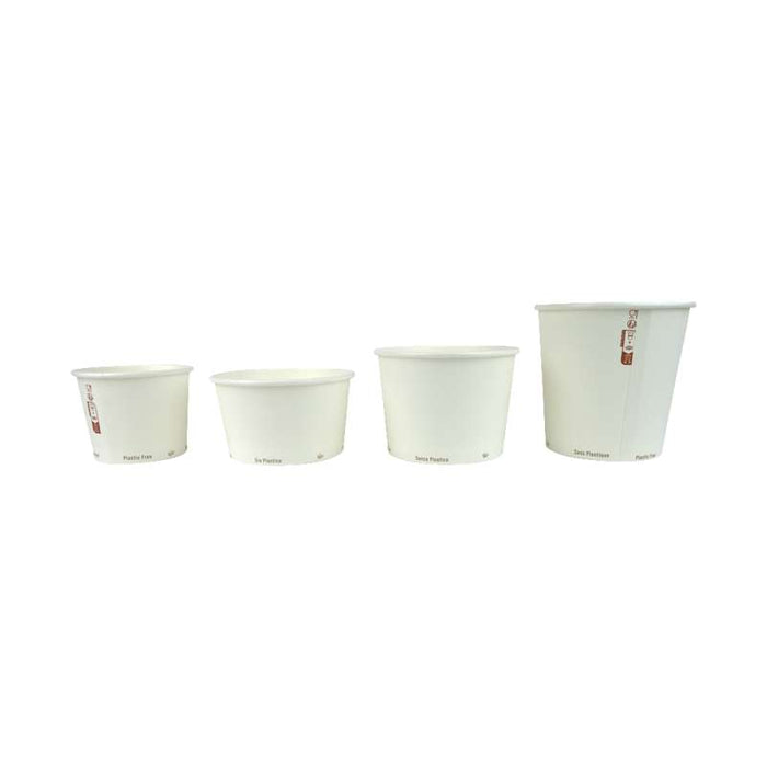 Pot à soupe en carton blanc sans plastique Ø115mm H80mm 470ml - 500Pcs
