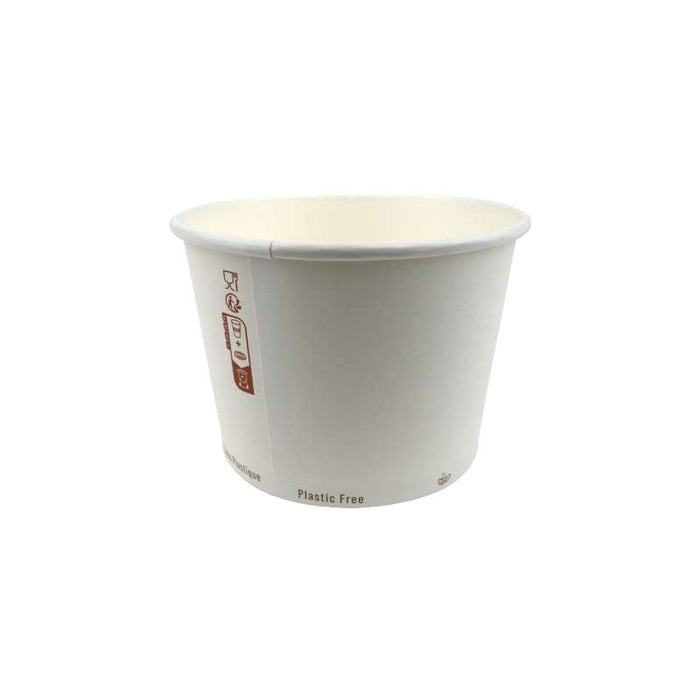 Pot à soupe en carton blanc sans plastique Ø115mm H80mm 470ml - 500Pcs