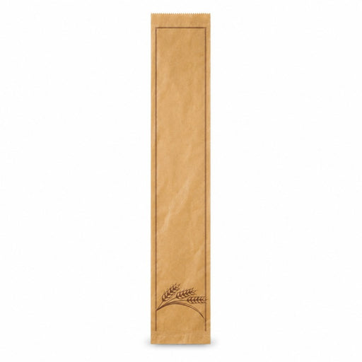 Sac à pain papier kraft brun décor marron  120x80mm H490mm-1000Pcs