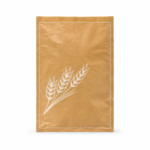 Sac à pain papier kraft brun décor blanc  240x80mm H410mm-1000Pcs