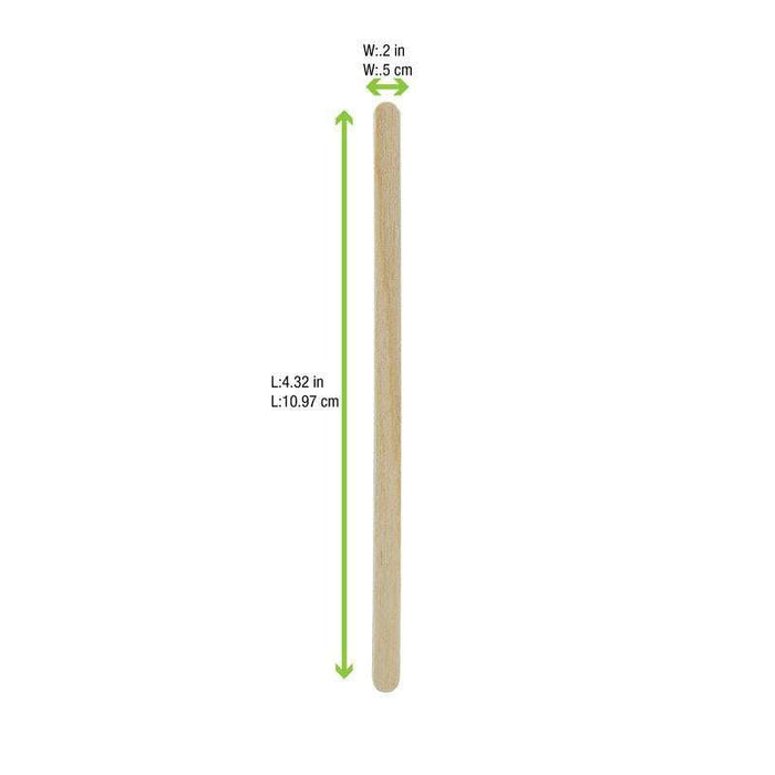 Spatule à café en bois à bouts arrondis  5 H110mm-10000Pcs