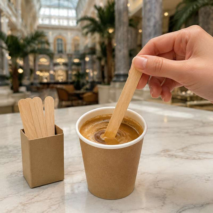 Spatule en bois pour café en distributeur automatique 90mm - 5000Pcs