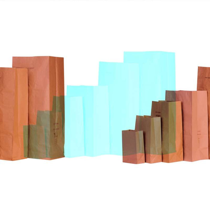 Sac poubelle en papier kraft 1 pli 300x200mm H560mm 30L - 100Pcs