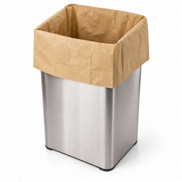 Sac poubelle papier kraft 2 feuilles type  60L  360x240mm H670mm 120000ml-50Pcs