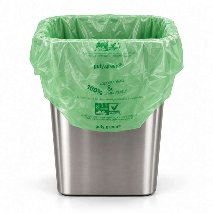 Sac poubelle vert 380x240mm H160mm 130000ml-250Pcs