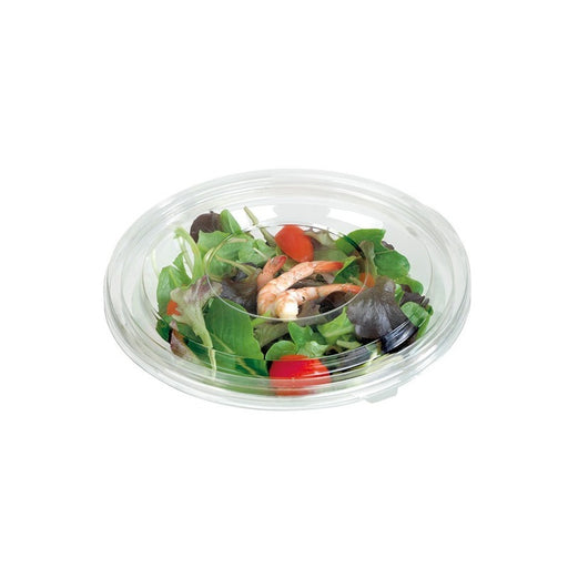 Saladier plastique PET rond transparent avec couvercle  H60mm 1000ml-100Pcs