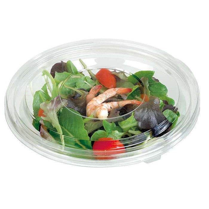 Saladier PET rond transparent avec couvercle   H50mm 750ml-100Pcs