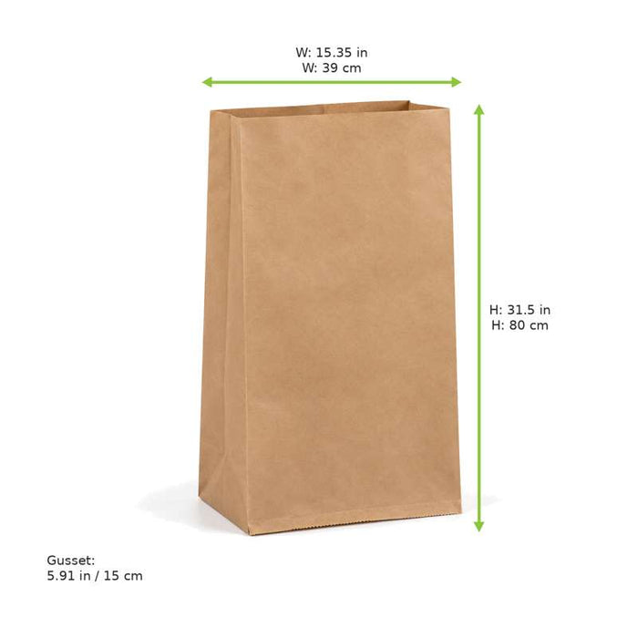 Sac de regroupement en papier kraft brun 390x150mm H800mm - 100Pcs