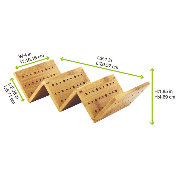 Support bambou pour tacos  212x100mm H50mm-5Pcs