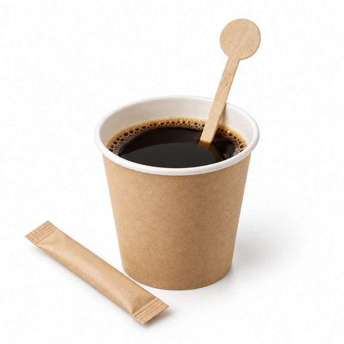Spatule à café en bois à embout rond  H100mm-5000Pcs