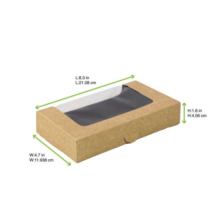Boîte sushi avec fenêtre antibuée pour 18 pieces 210x120mm H40mm-200Pcs