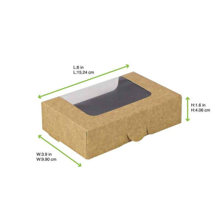 Boîte sushi avec fenêtre antibuée pour 10-12 pieces 152x100mm H40mm-200Pcs