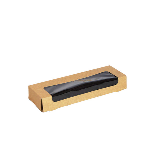 Caja de sushi con ventana antivaho para 14-16 piezas 240x72mm H35mm - 50Uds