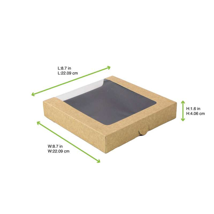 Boîte à sushis 30 à 38 pièces avec fenêtre antibuée 220x220mm H40mm - 200Pcs